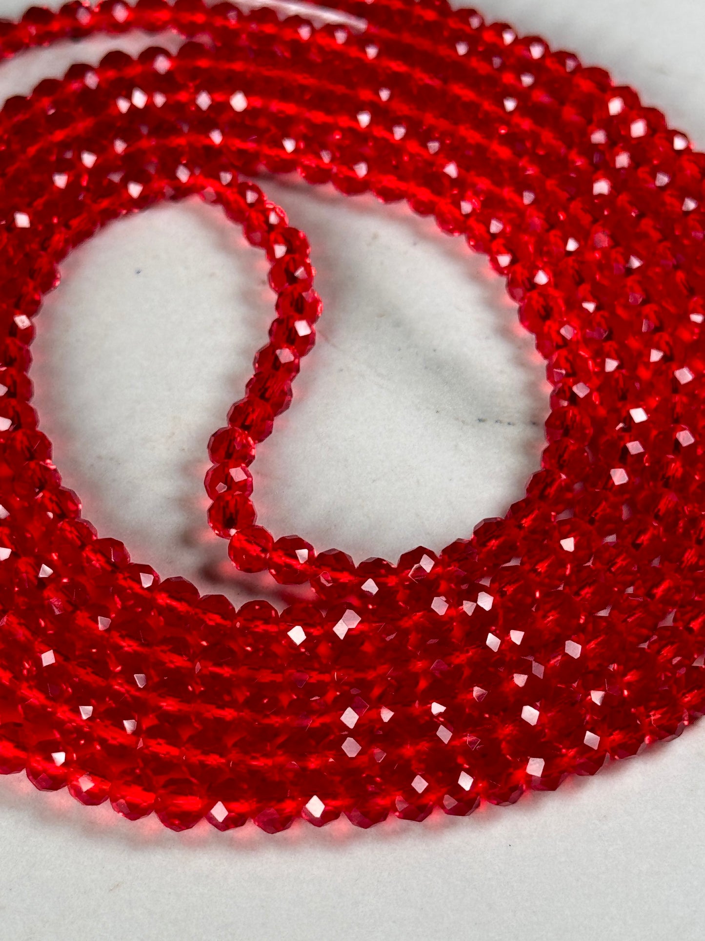 Red Crystal Waist Bead image 1