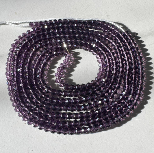 Purple Crystal Waist Bead