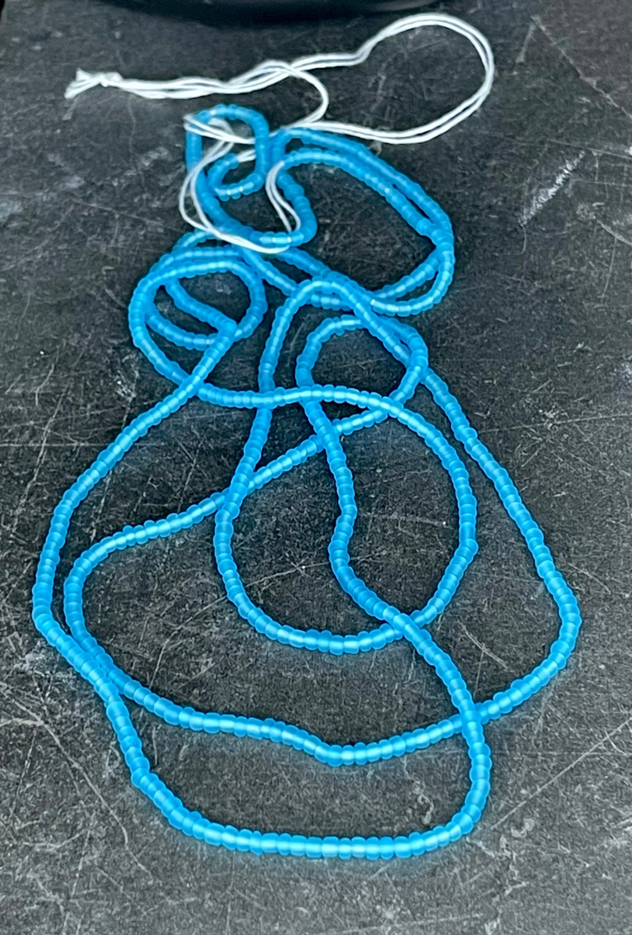 Matte Lite Blue Waist Bead image 0