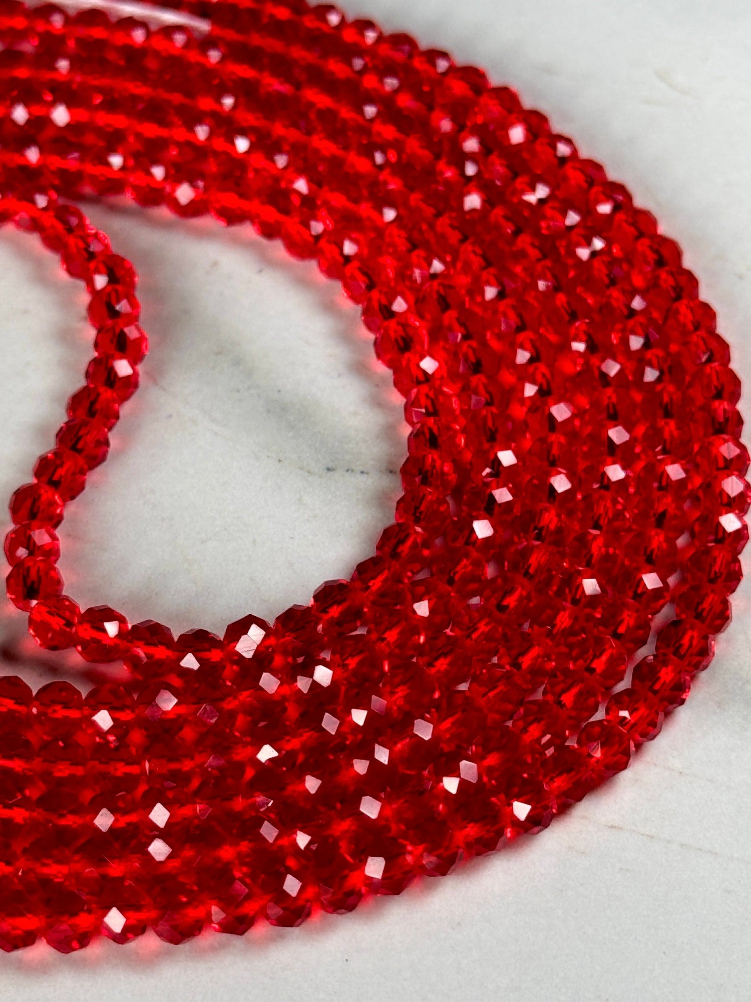 Red Crystal Waist Bead image 0