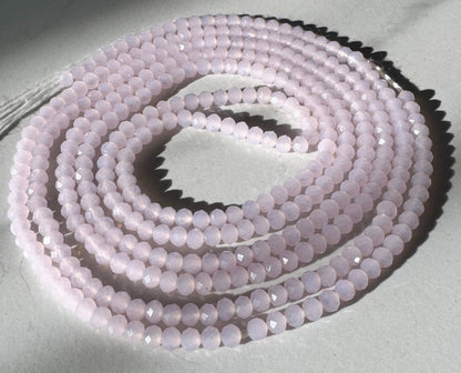 Blush Pink Crystal Waist Bead