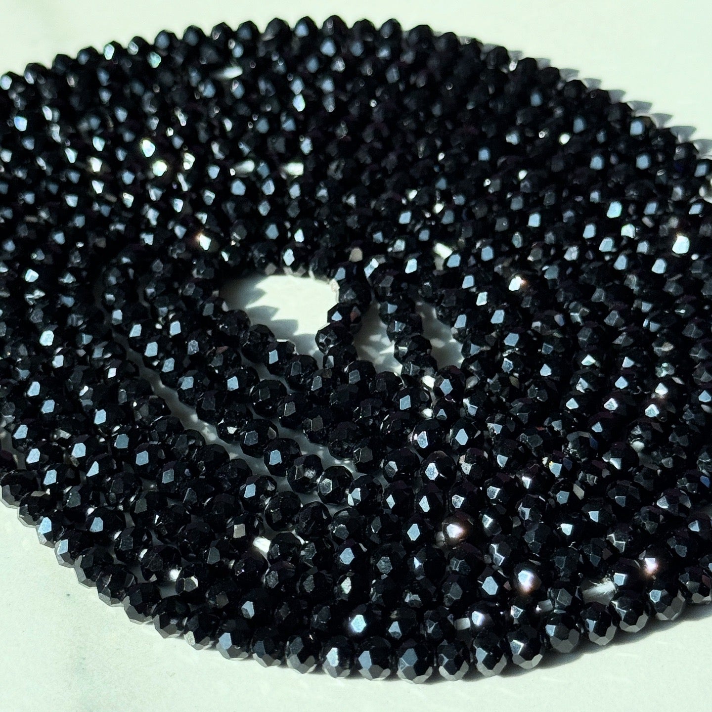 Black Crystal Waist Bead